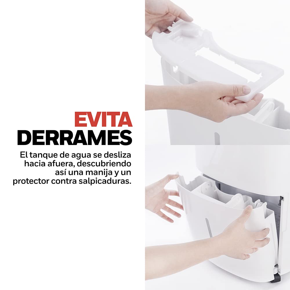 Honeywell Deshumidificador Inteligente TP50AWKN con Wi-Fi y Control de Voz con Amazon y Google. Energy Star de Eficiencia Energética. Deshumidifica hasta 23.6 Litros/50 Pintas bajo la Norma ASHRAE.