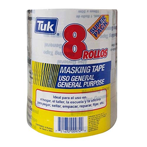 T.U.K. Masking Tape Tuk 8 rollos USO GENERAL