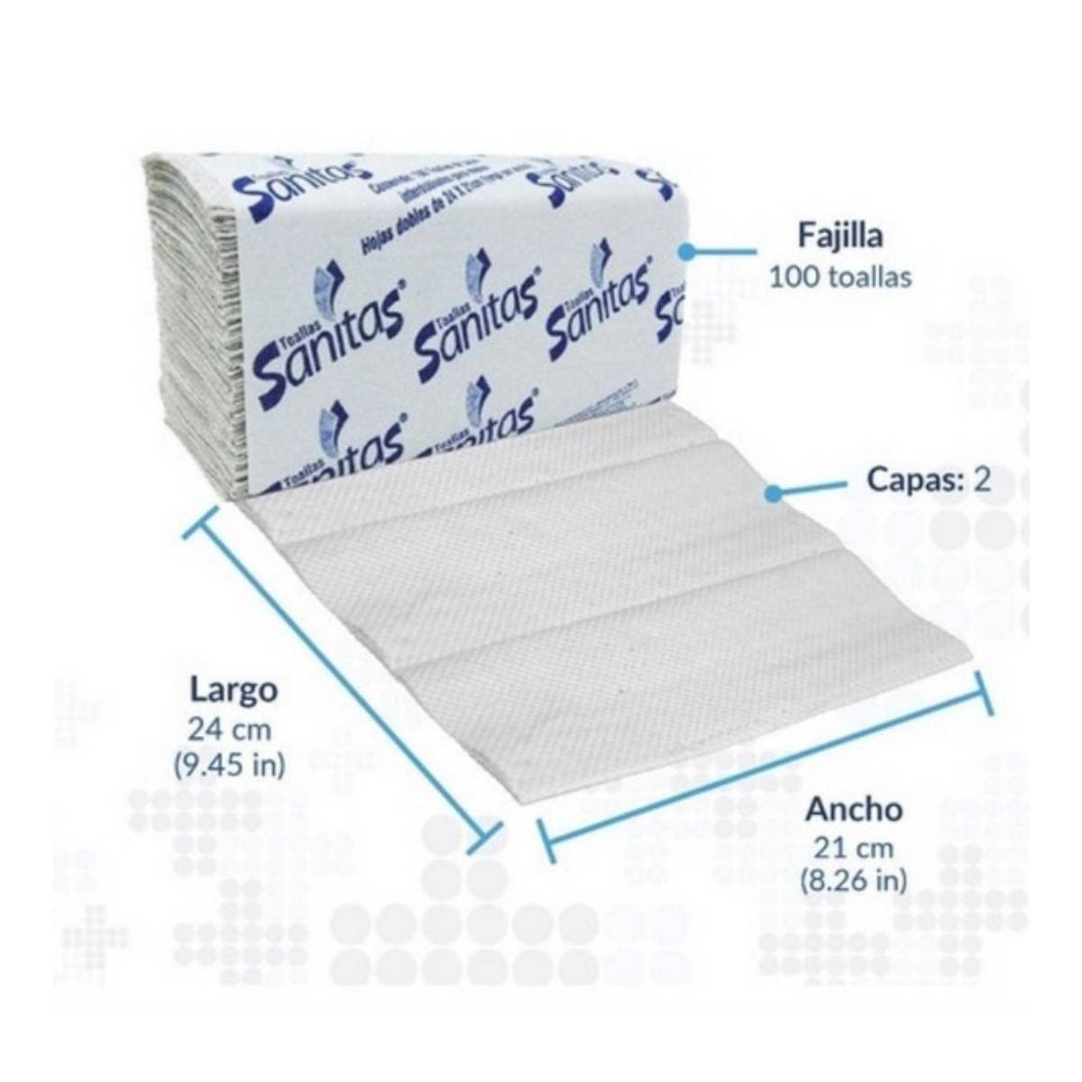 KIMBERLY CLARK - KIMBERLY CLARK Toalla Interdoblada Sanitas 92231 Caja con 20 fajillas de 100 Piezas