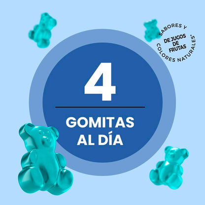 BELABEAR - Belabear | Multivitamínico para hombres, Vitamina C, D y E, Complejo B, Zinc y Licopeno sabor Moras | Contiene 100 gomitas