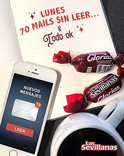 GLORIAS Las Sevillanas. Dulce de leche de cabra con nuez. Dulces Mexicanos. 2 Bolsas con 30 pzas cada una