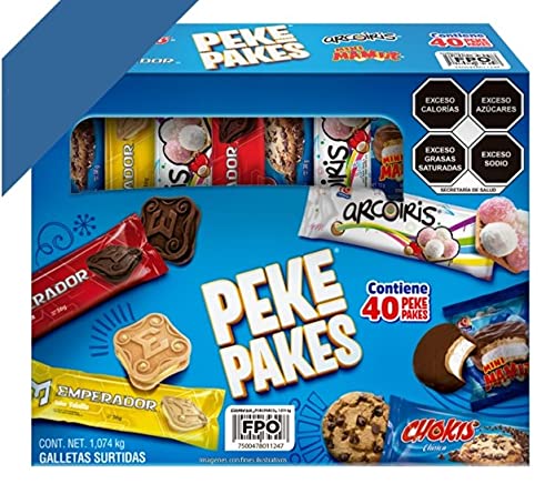 Emperador - Emperador Galletas Gamesa Chokis Mamut Arcoiris Pekepakes - 40 Piezas, 1.074 Kg