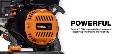 Generac 8899 3100 PSI 2.4 GPM - Lavadora a presión residencial de Gas - Pistola de pulverización ergonómica PowerDial con Consejos de Cambio rápido - Limpia sin Esfuerzo Coches, Cubiertas, calzadas y