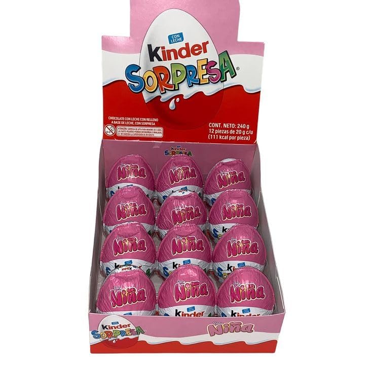Kinder - Kinder Chocolate Sorpresa Para Niña - 12 Piezas