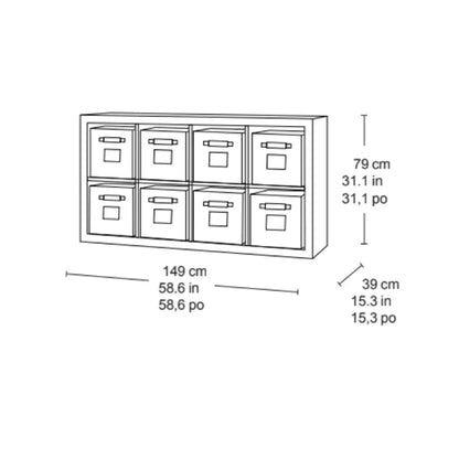 Costco Bayside Furnishings - Organizador/Divisor para Almacenaje Dentro de Casa de 8 Cajones