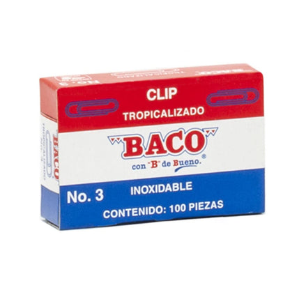 BACO Clip Tropicalizado Caja con 1000 clips tropizalizados sujetadores de hojas de alambre inoxidable gris plateado brillante sujetapapeles