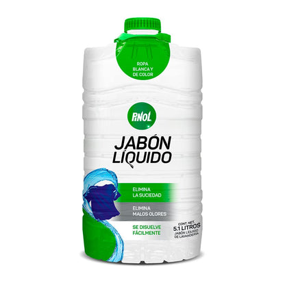 Pinol - Pinol Pinol Jabón De Barra Líquido Ropa Blanca Y De Color 5.1 L, color, 5.1 L, empaque pude variar