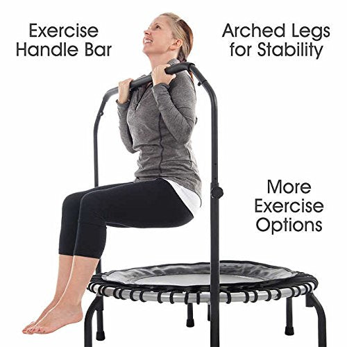 Desconocido - JumpSport 350i Fitness Trampoline Incluye Ejercicio ajustable manubrio, 4-in-1 DVD de fitness y Workout – DVD de 3-in-1, cuerpo perfecto para el work-outs. (Negro)