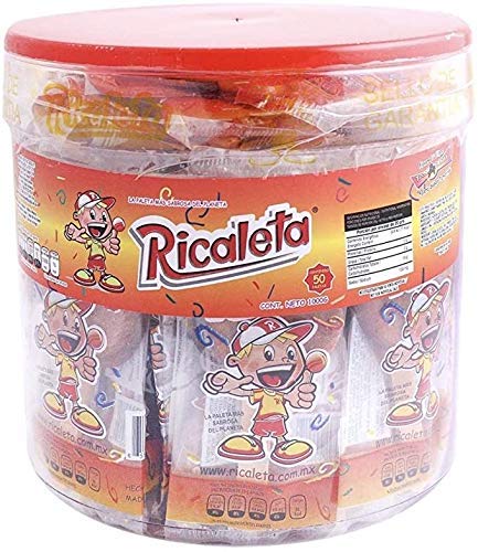 Ricaleta - Ricaleta Paleta De Caramelo Sabor Tamarindo Vitrolero - 50 Paletas