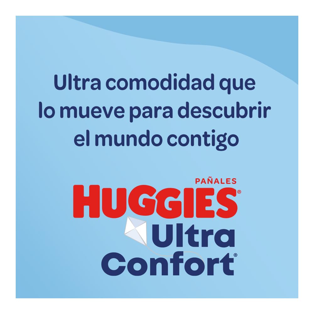 Huggies UltraConfort Pañal Desechable para Bebé, Etapa 4 Niño, Caja con 90 piezas, Ideal para Bebés de 9 a 12 kg