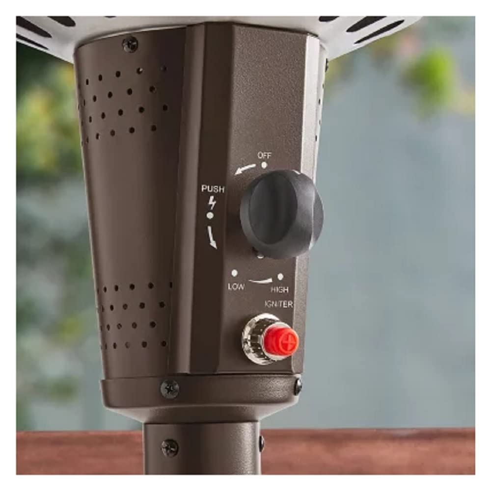 Member's Mark - Calentador de patio de bronce con mesa LED de hasta 48.000 BTU