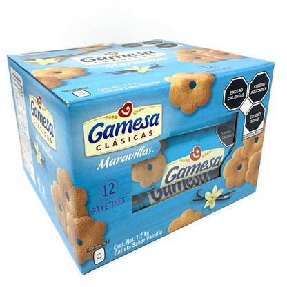 Maravillas - galletas gamesa maravillas | 12 paketines 1.2kg | pan | candy | cafe | leche | chocolates | snack | butter | vainilla | mermelada