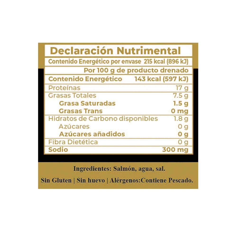 Salmón al Natural Rías Baixas 3 Latas de 80 g c/u