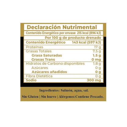 Salmón al Natural Rías Baixas 3 Latas de 80 g c/u