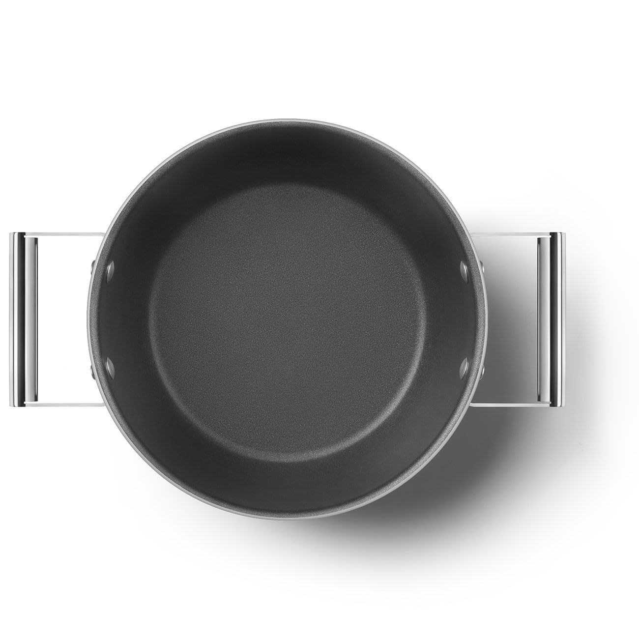 Smeg CKFC2411RDM - Cacerola de 24 cm y tapa, color rojo, antiadherente, aluminio, base patentada