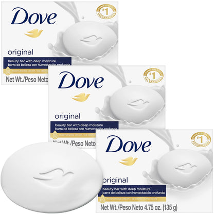 Dove Beauty Bar, White 3.17 oz, 3 Bar