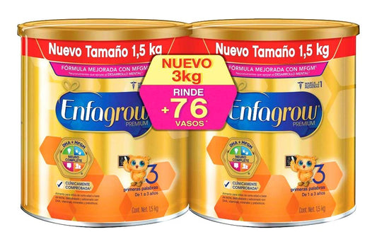 Enfagrow - Fórmula Infantil Enfagrow Etapa 3 2 pzas de 1.5 kg c/u