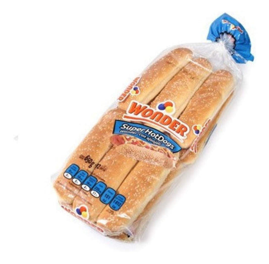 Bimbo - Pan para Hotdogs Wonder Super Hot Dog con Ajonjolí 12 pzas