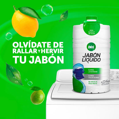 Pinol - Pinol Pinol Jabón De Barra Líquido Ropa Blanca Y De Color 5.1 L, color, 5.1 L, empaque pude variar