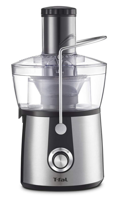 T-fal Extractor de jugo ZE550DMX Juice Express, tubo de alimentación XXL, 800W, de gran capacidad más de 2L, diseño metálico, Electrodomesticos