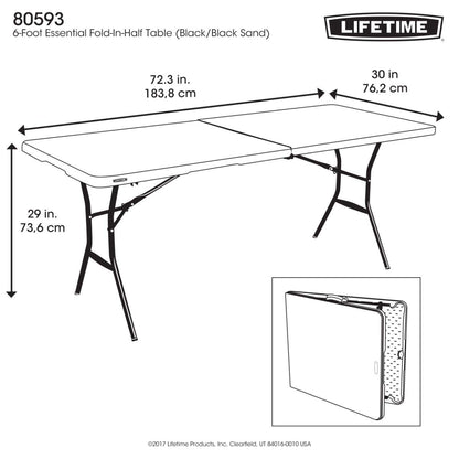 Lifetime - Mesa Rectangular Tipo Portafolio 1.83 m Blanca 80167 Lifetime