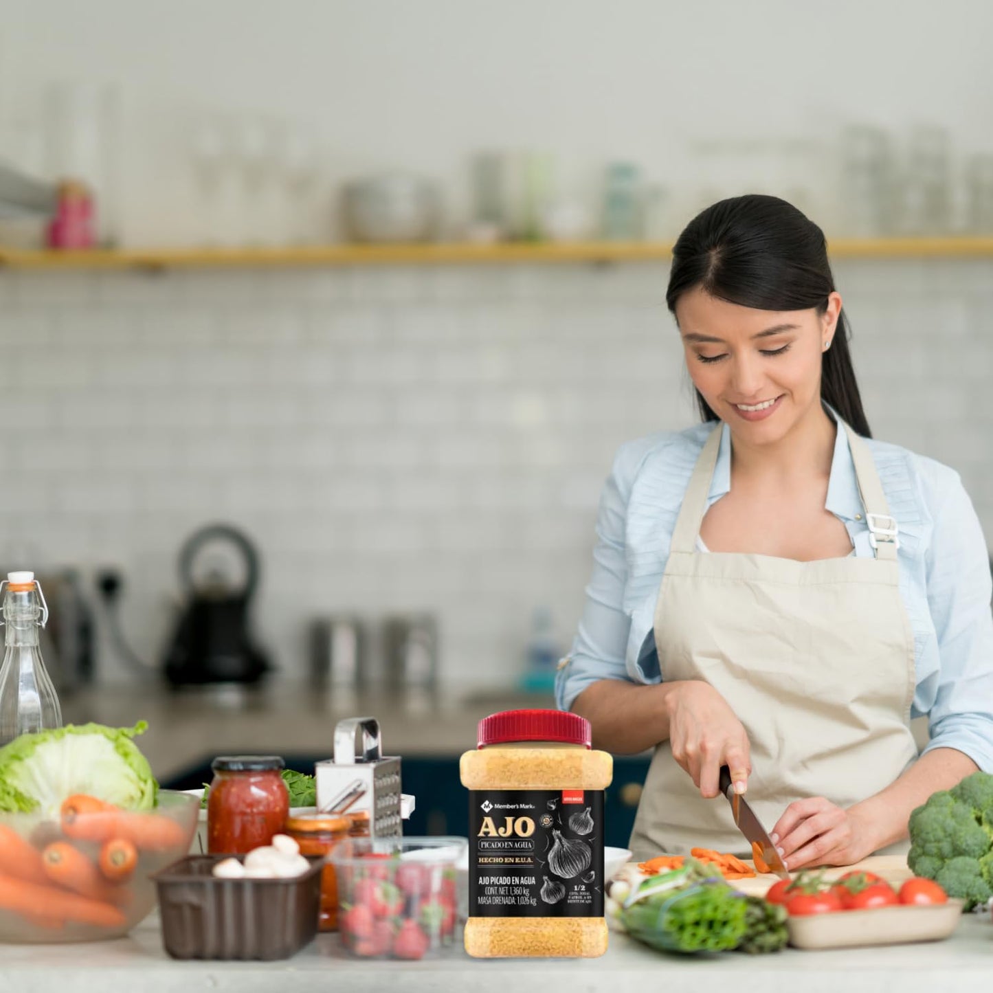 GAERO GLOBAL SOLUTION Ajo Picado En Agua Membe Mark By Gaero Shop | 1.36 Kg