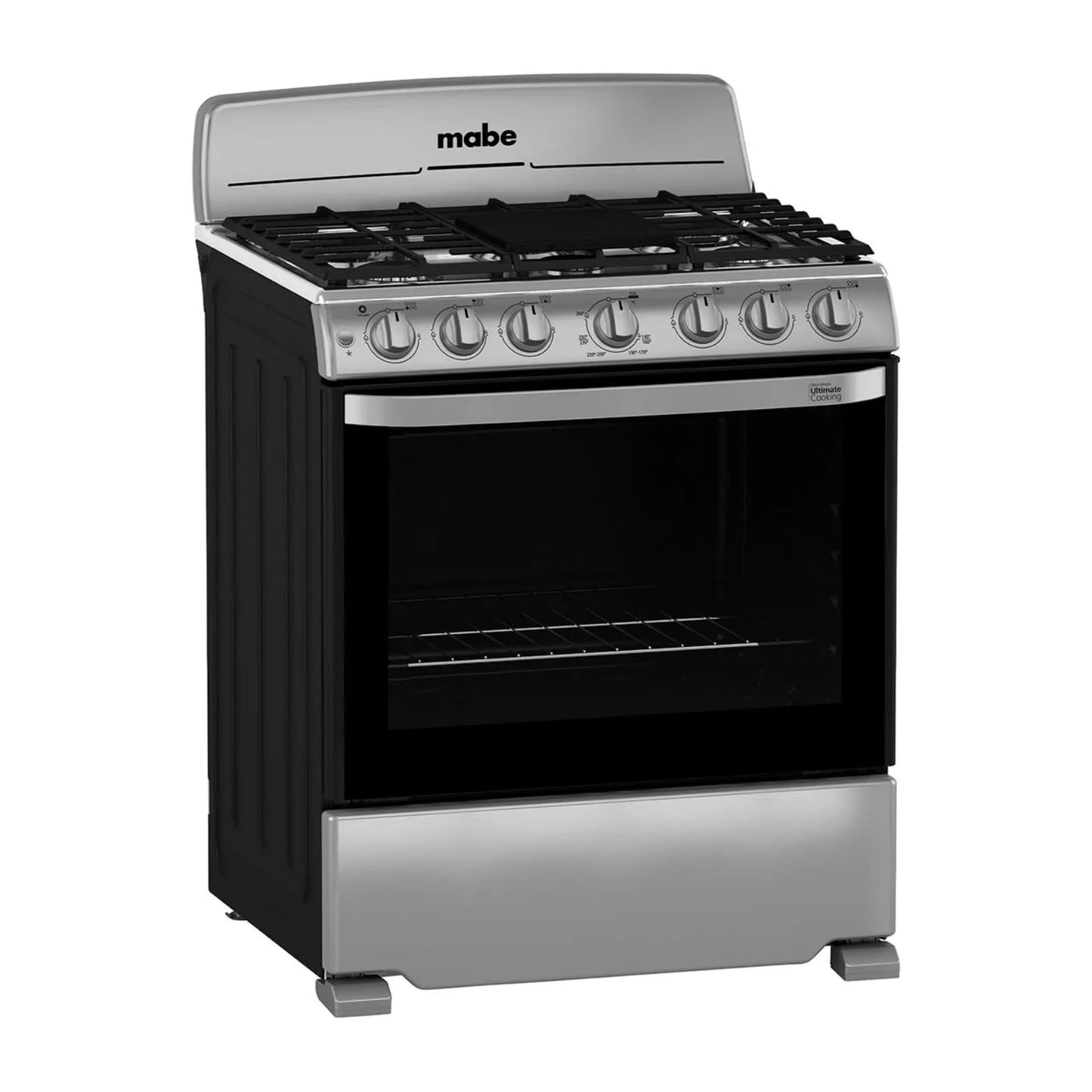 Estufa de Piso Mabe 30'', acero inoxidable, 6 quemadores, horno de 146 Lts., gris, modelo EM7654BFIS3 Acero
