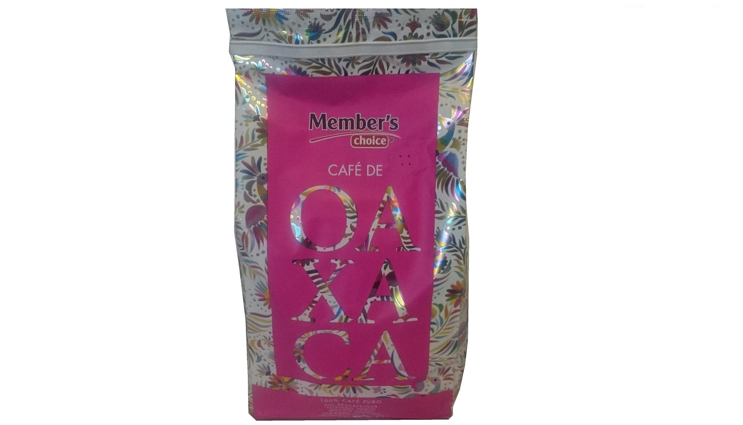 Member's Choice - Café de OAXACA tostado y molido medio Member´s Choice 100% café puro mexicano variedad Arábiga contenido neto1kg