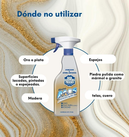 Bar Keepers Friend Bar Keeper's Friend Combo Pack – Spray y limpiador de espuma 25 onzas y limpiador en polvo 21 onzas