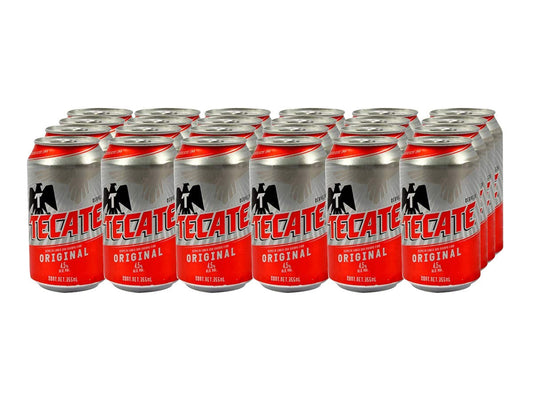 Tecate - Caja de Cerveza Tecate Roja Lata con 4 Six Pack de 355 ml