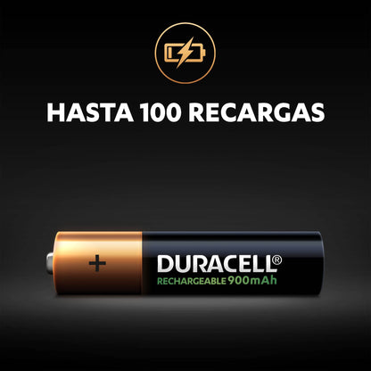 Duracell Duracell Aaa Pre-cargadas Con 900 Mah, Hasta 100 Recargas, Contiene 1 Paquete Con 6 Unidades, color, 6 count, pack of/paquete de