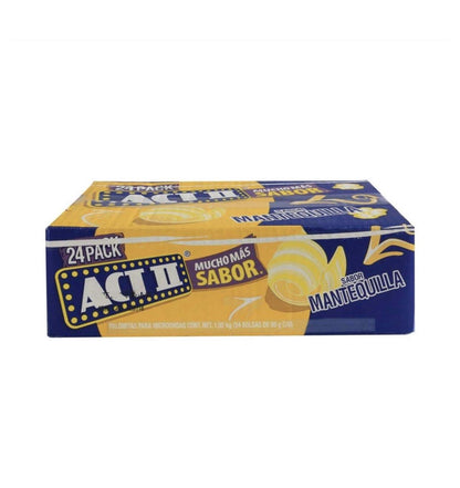 Act II - PALOMITAS DE MAIZ PARA MICROONDAS ACT II SABOR MANTEQUILLA CAJA DE 1.92 KILOGRAMOS CON 24 SOBRES DE 80 GRAMOS BOTANA CINE SNACK FIESTA POSTRE NEGOCIO CASA COCINA