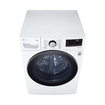 Lavadora LG Carga Frontal WM22WV26SR Inteligente Inverter AI DD (Inteligencia Artificial) con Conectividad LG ThinQ 22 Kg - Blanco