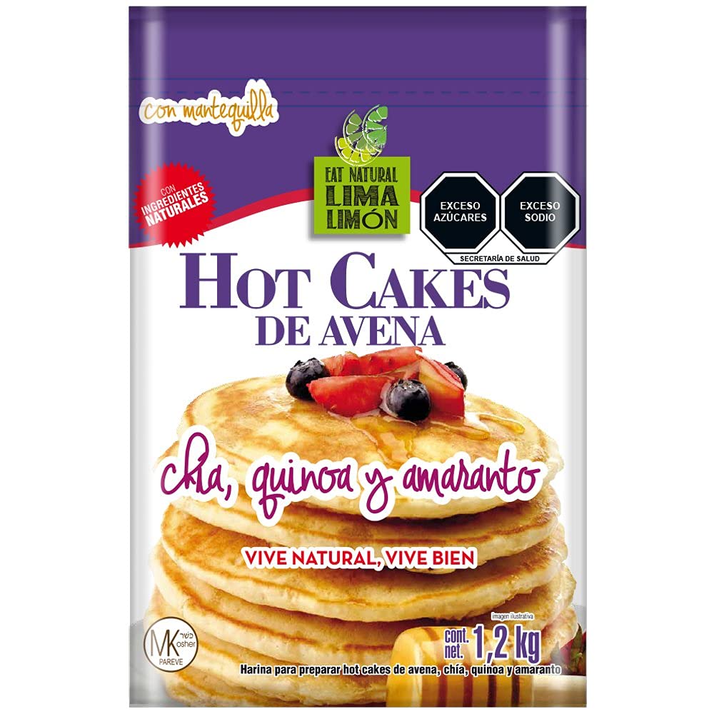 Eat Natural Lima Limón - Lima Limón Hot Cakes de Avena Chía Quinoa y Amaranto harina de 1.2kg