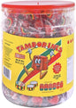 Tamborines - DULCES TAMBORINES DE AZÚCAR PRISMA VITROLERO CON 200 PIEZAS GOLOSINA BOTANA SNACK FIESTA NEGOCIO