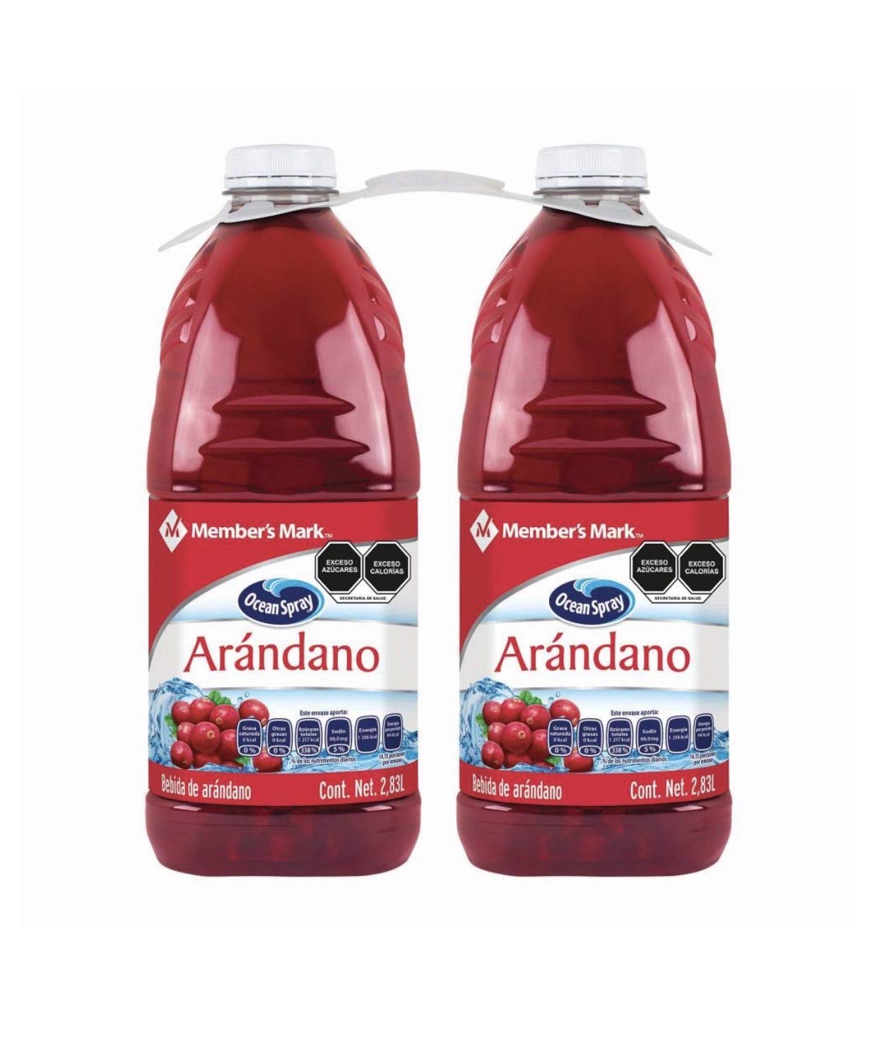 “Genérico” - Genérico Jugo De Arándano Members Mark - 2 Botellas De 2.83 Litros Total 5.66 Litros