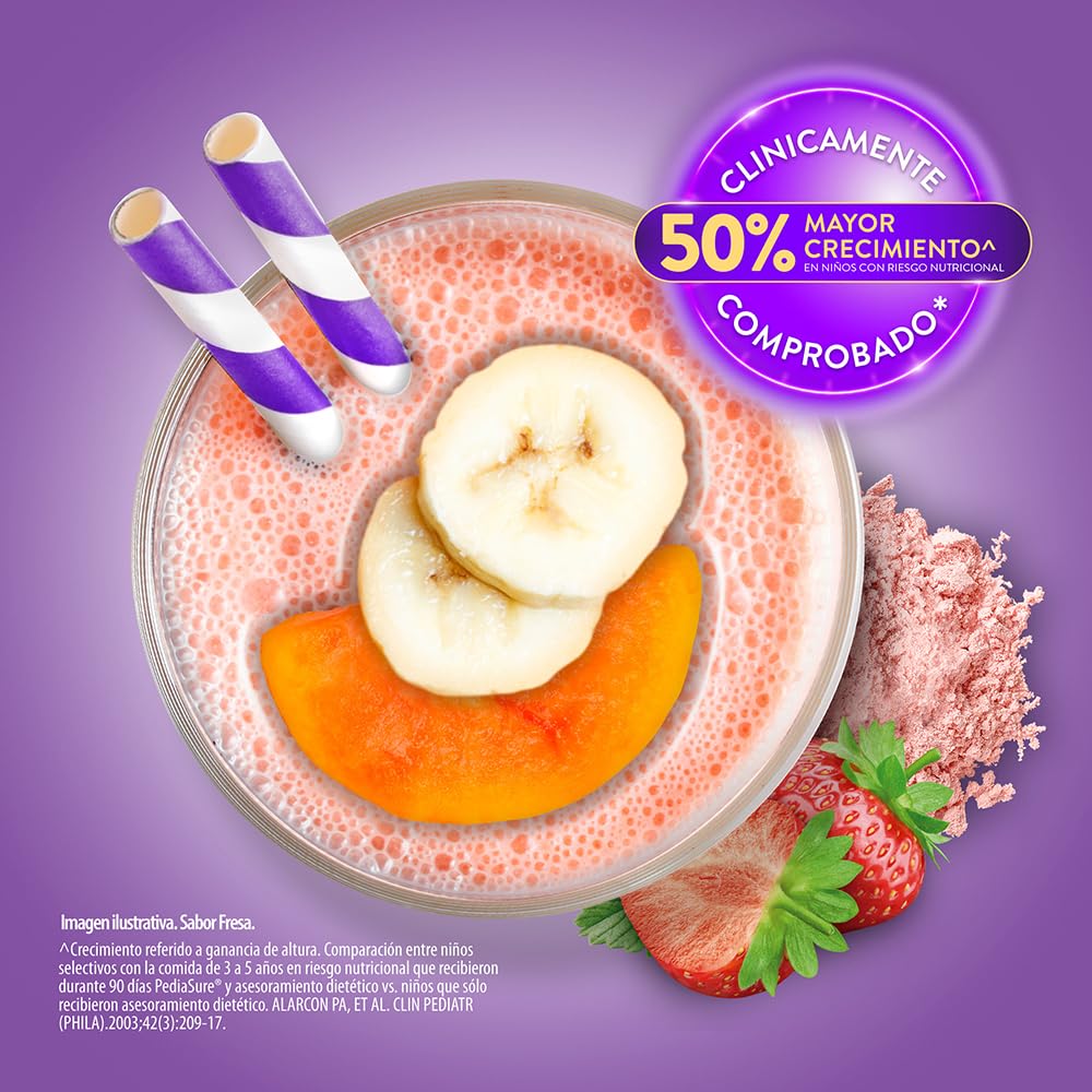 Pediasure Fresa en Polvo 900g, Fórmula para Alimentación Especializada