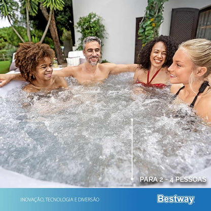 Saluspa Spa Jacuzzi 2-4 adultos mod Cancún 1.80x.66cm caja Bestway