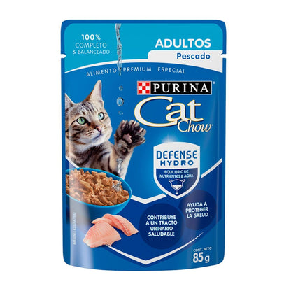 Purina - Purina Cat Chow, Hydro Defense Adultos, 24 Sobres de 85 grs c/u.