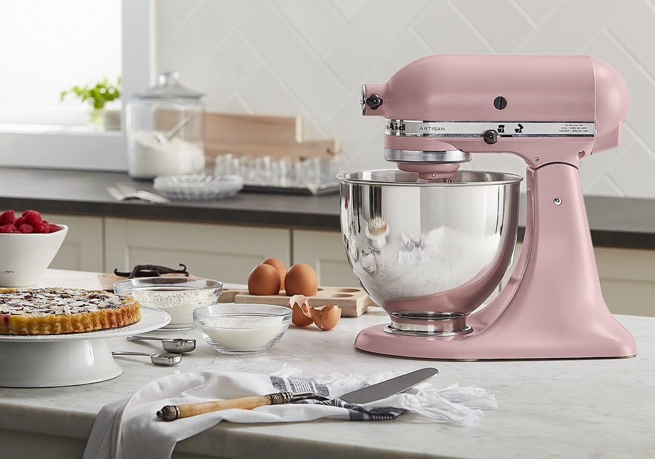 KitchenAid Artisan Batidora de Pie, Rosa (Matte Dried Rose), 4.73 L