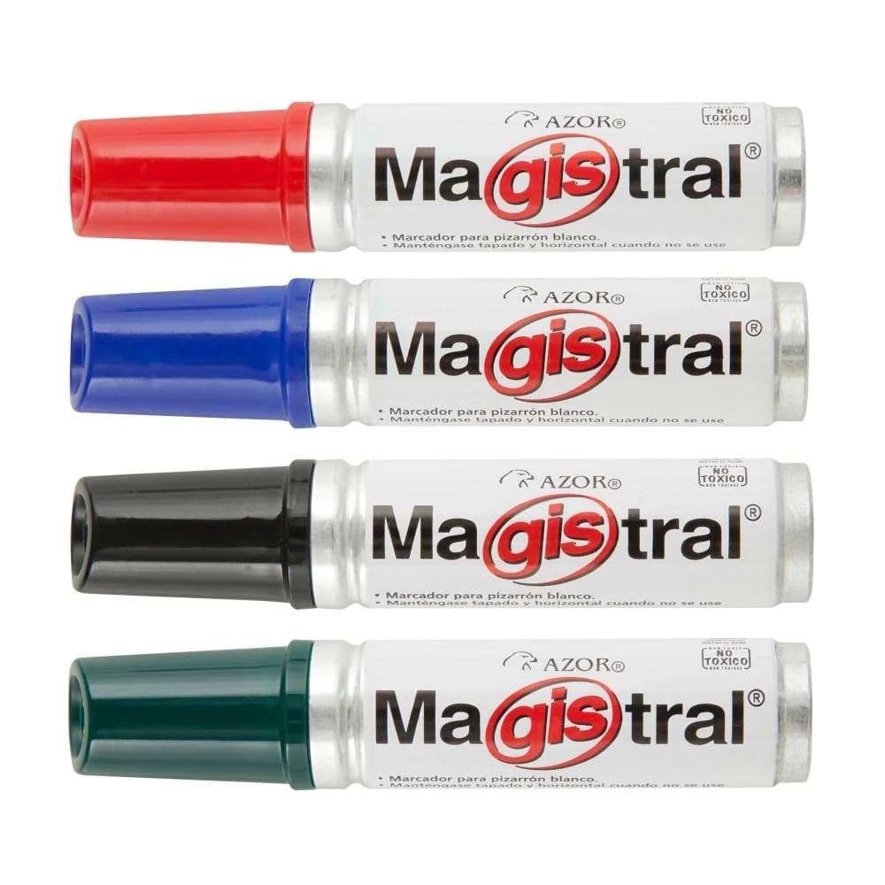 Magistra- Marcador p/pizarron grso alum c/4 magistra