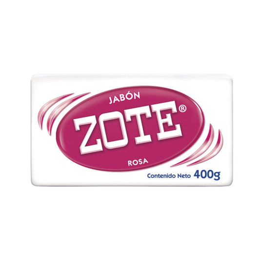 Jabón Lavandería Barra Zote Rosa Caja 25 Pz 400g Biodegradable