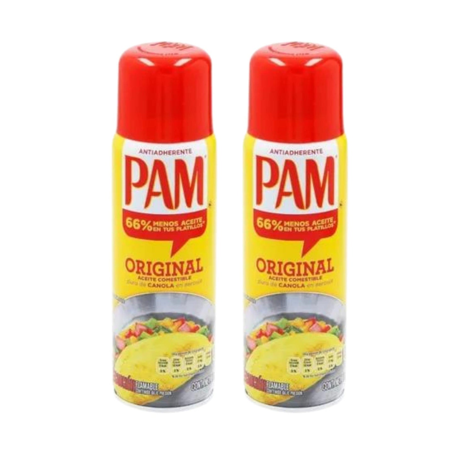 Aceite Puro De Canola Pam Original Spray 2 Latas 454g