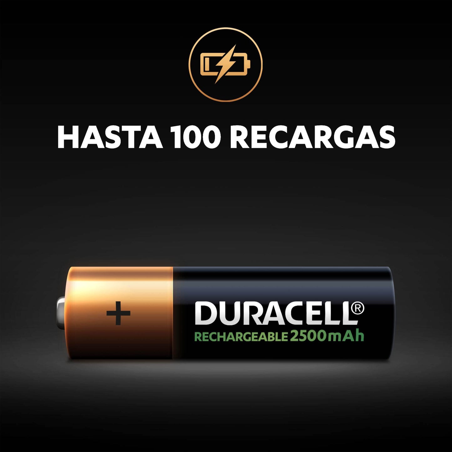 Duracell Pilas AA Recargables NiMH 2500mAh 1.2V, Baterías de Alta Capacidad Pre-cargadas, Paquete de 6 Pilas