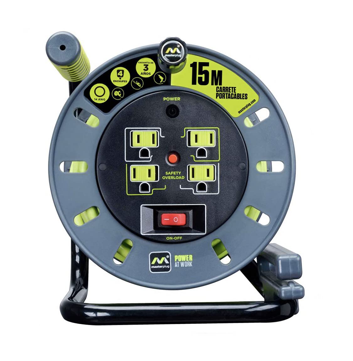 Members Mark - Member’s Mark Extensión Eléctrica 15 Metros 4 Conectores con Protector contra Choque eléctrico