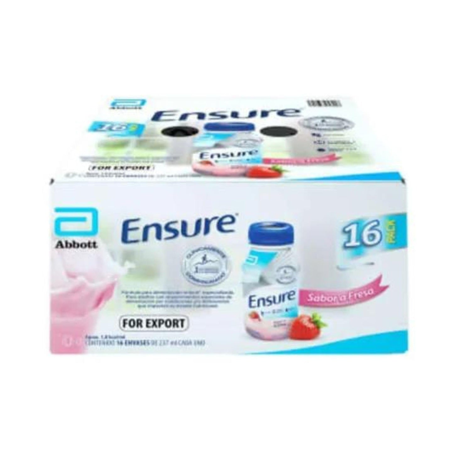 Abbott - Abbot Ensure, Sabor Fresa - 16 Envases de 237 ml cada uno