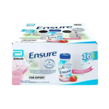 Abbott - Abbot Ensure, Sabor Fresa - 16 Envases de 237 ml cada uno