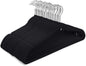 Ganchos - Ganchos para Ropa de Terciopelo, 50 Unidades, Caja, Color Negro, Perchas de Ropa, Calidad Premium
