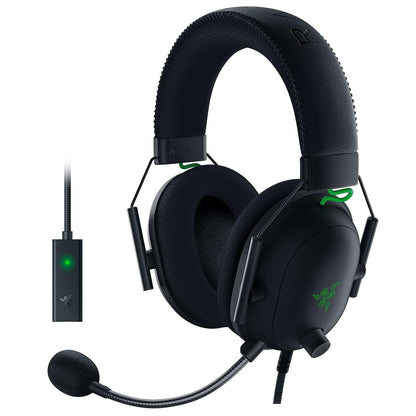 Razer - Razer Razer BlackShark V2 - Headset Multi plataforma con Tarjeta de Sonido Negro StandardWindows Vista; Windows XP; Mac; Linux