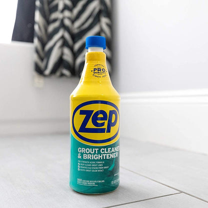 Zep Grout Cleaner and Brightener - 32 onzas (caja de 2) - ZU104632 - Fórmula de limpieza profunda que elimina las manchas viejas de la lechada
